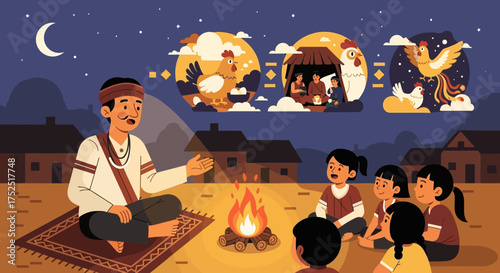 Enchanting bedtime stories: A captivating storytelling session around a campfire