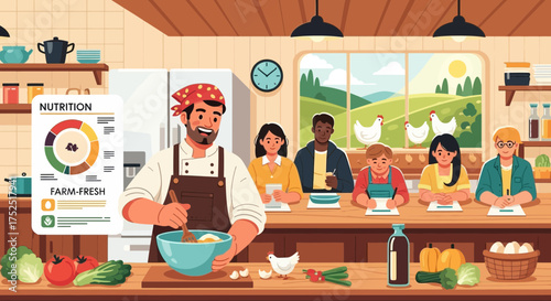 Interactive farm-to-table nutrition workshop, promoting local and healthy eating habits