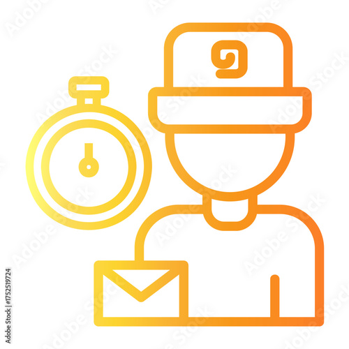 fast servive Line Gradient Icon