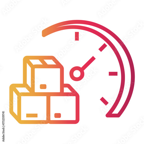 fast servive Line Gradient Icon