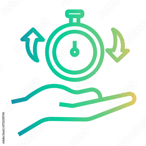 fast servive Line Gradient Icon