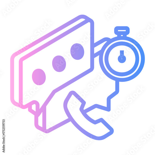 fast servive Line Gradient Icon