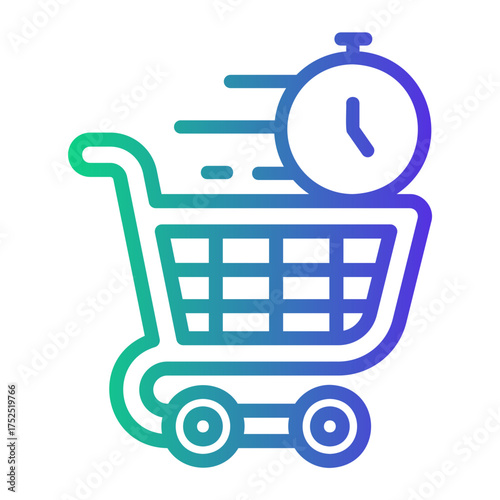 fast servive Line Gradient Icon