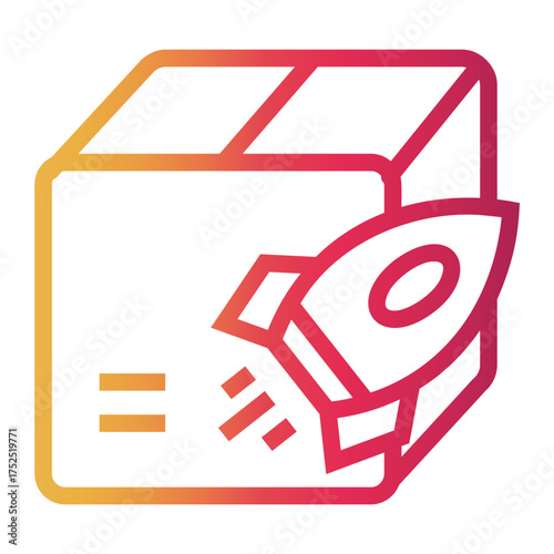 fast servive Line Gradient Icon