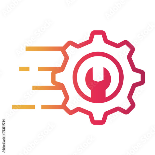 fast servive Line Gradient Icon