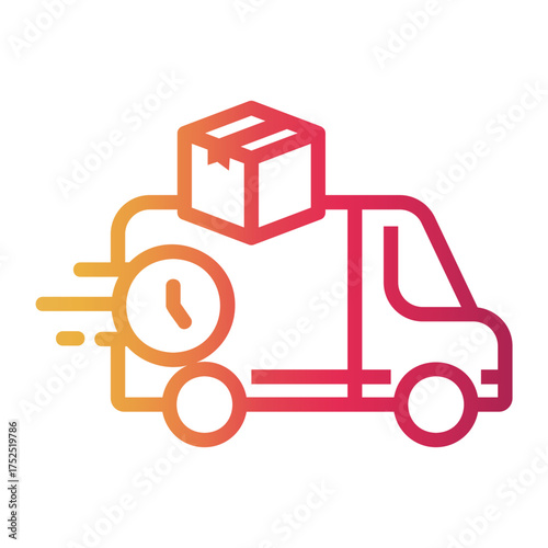 fast servive Line Gradient Icon