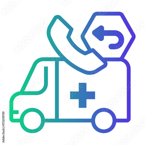 fast servive Line Gradient Icon