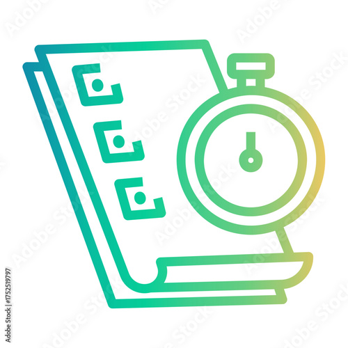 fast servive Line Gradient Icon