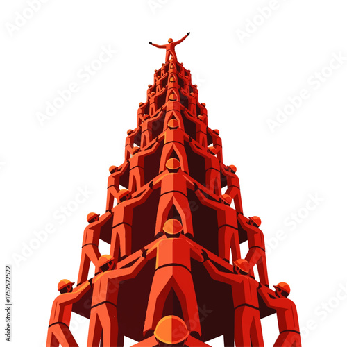 red and white building