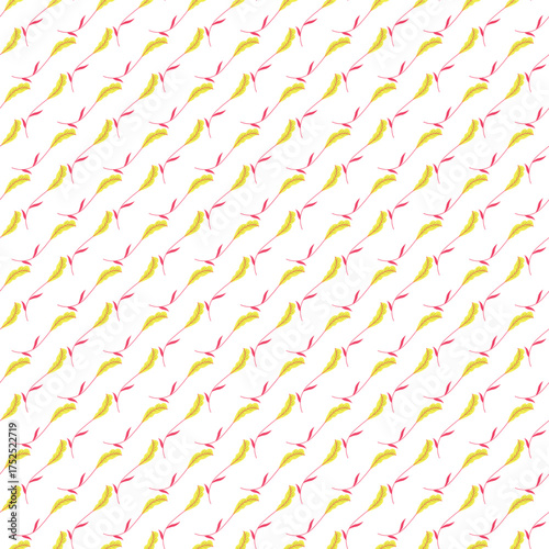 Diagonal Yellow And Pink Feather Pattern Background For Textile And Design Projects