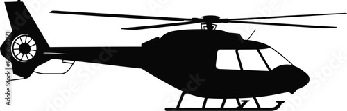 Black helicopter silhouette flying aircraft rotorcraft