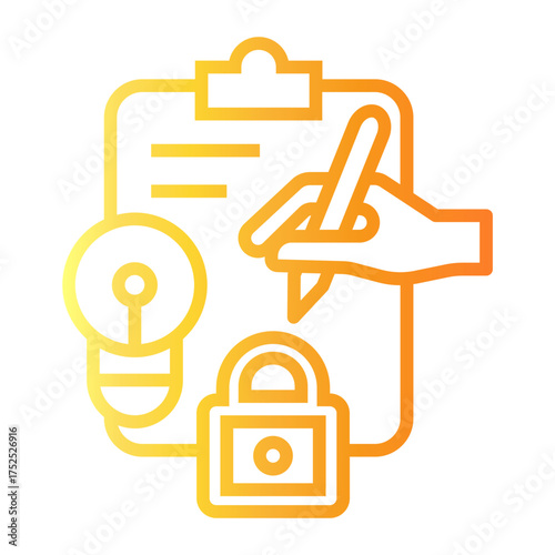 patent Line Gradient Icon
