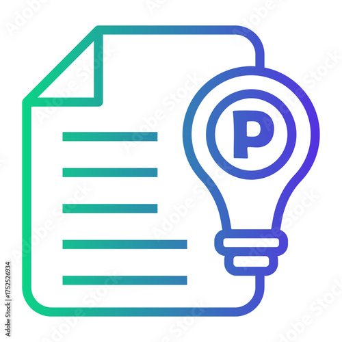 patent Line Gradient Icon