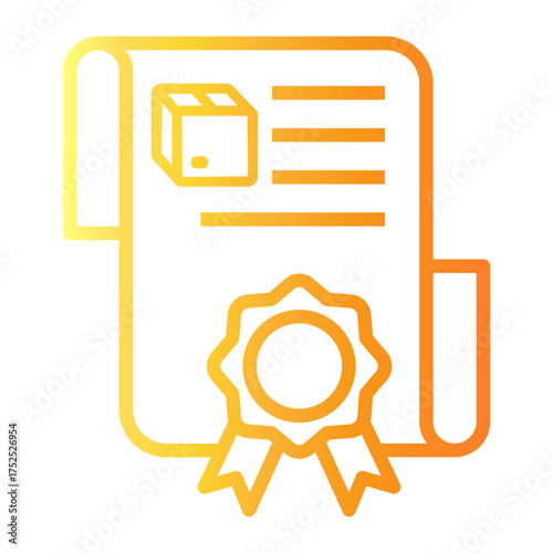 patent Line Gradient Icon