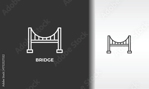 Bridge Vector, Icon Or Logo Sign Isolated Symbol Illustration