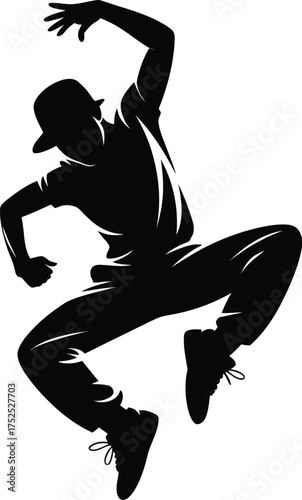 Dancing figure silhouette dancer black