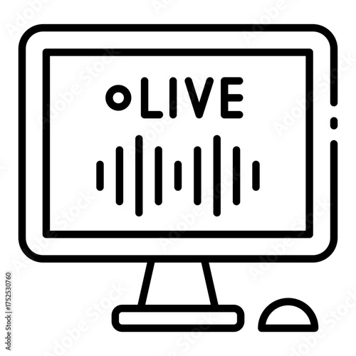 live stream icon for audio broadcast dashboard