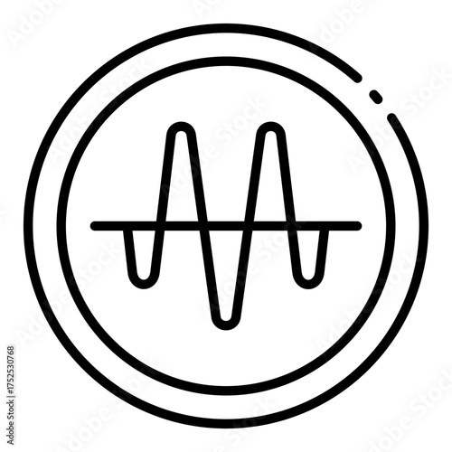 waveform icon used for sound editing software