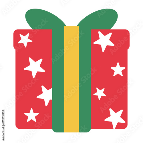 christmas gift flat icon