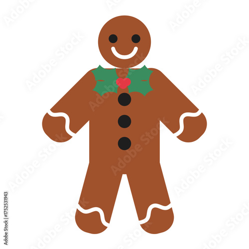 ginger bread flat icon