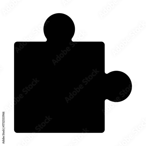 jigsaw puzzle piece glyph icon representing logic game