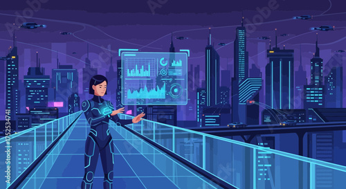 Future city insights: an advanced analysis of holographic data interface on a pathway