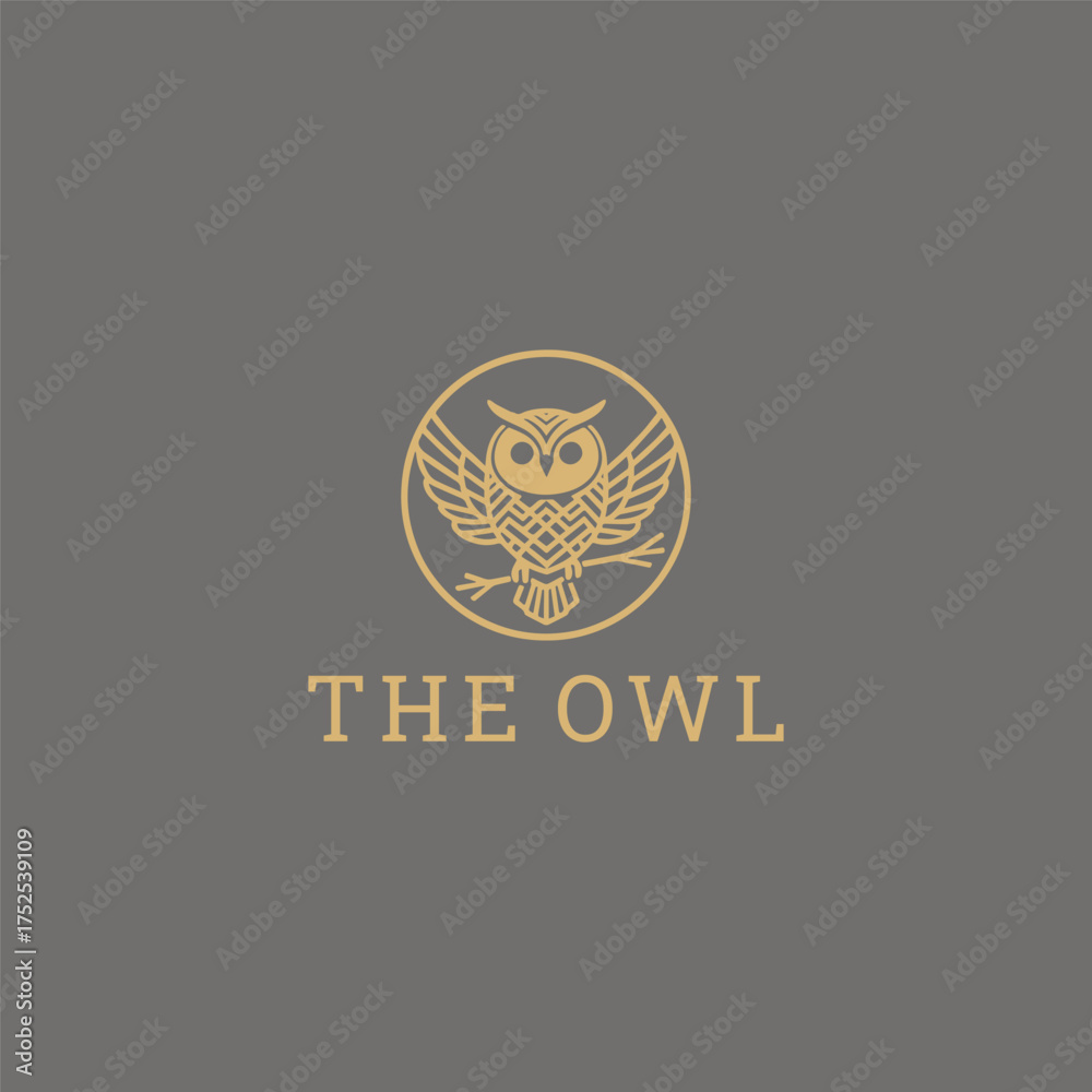 Fototapeta premium Owl logo style icon design template vector illustration