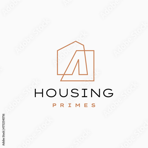 letter a house home mortgage real estate living logo vector icon illustration
