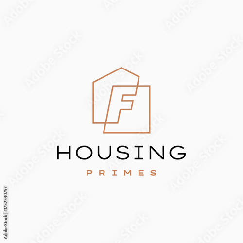 letter f house home mortgage real estate living logo vector icon illustration