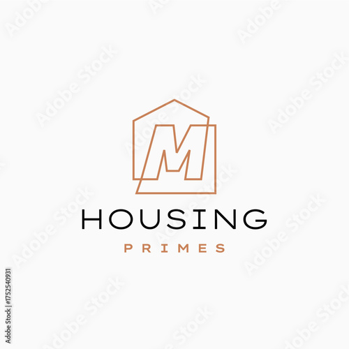 letter m house home mortgage real estate living logo vector icon illustration