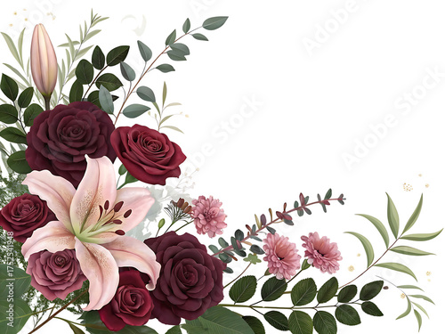 Elegant Floral Corner Arrangement with Roses and Lily
