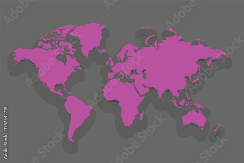 world map high quality vector illustration.
