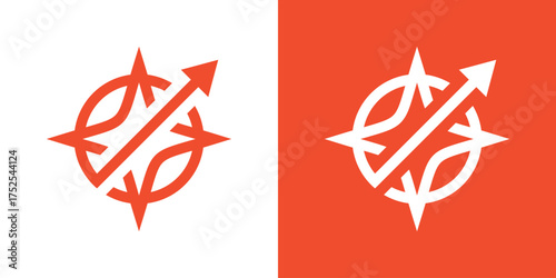 Modern logo combining a star and upward arrow, symbolizing success, achievement, and growth. Ideal for business, leadership, branding. Clean, professional, and minimalist vector style.
