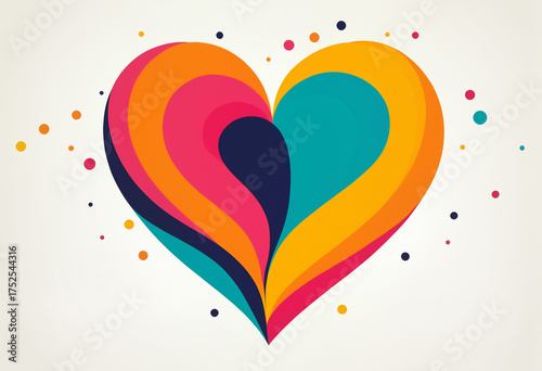 abstract fluid heart with d...