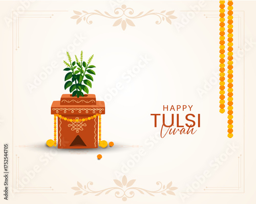 Happy Tulsi Vivah Poster Design