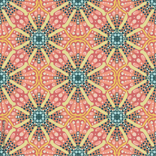  mod bloom boomerang wallpaper — rosewater and golden haze