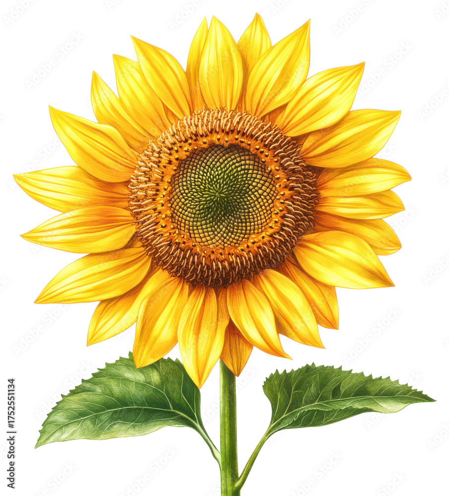 Fototapeta premium Vibrant sunflower bloom garden botanical art natural setting close-up