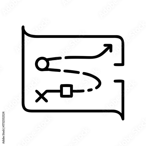 Strategic planning icon showing a roadmap