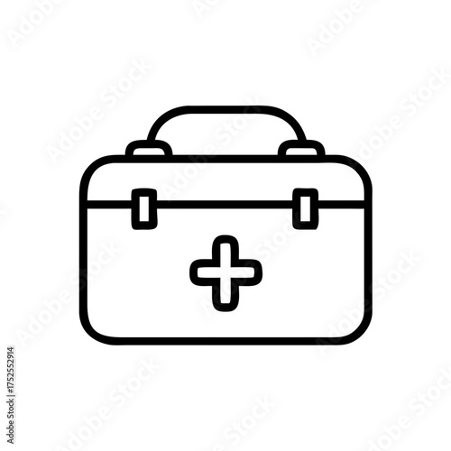 First aid kit icon, symbol of emergency response