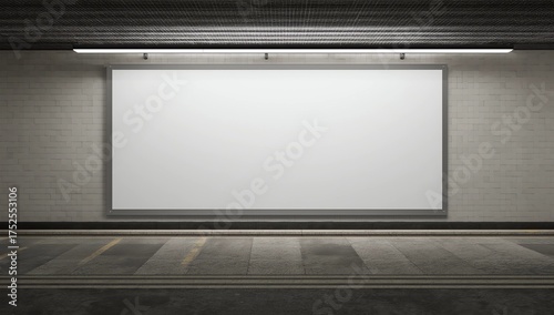 blank billboard with copy space for your text message or content, advertising mock up banner