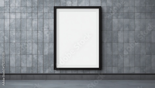 Blank billbord mock up on the wall in subway station. Advertising concept 