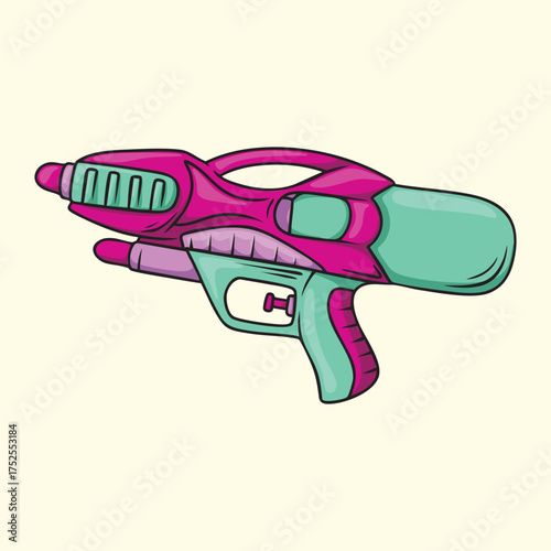 Futuristic Ray Water Gun Illustration