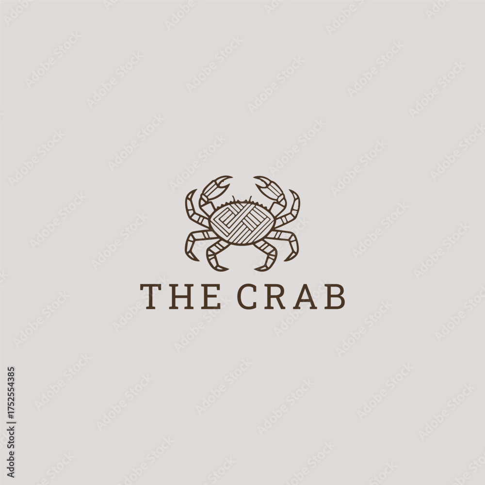 Fototapeta premium Crab logo design template vector illustration