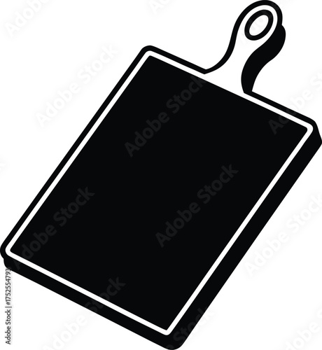  wooden cutting board clean edge shadow on white b.eps