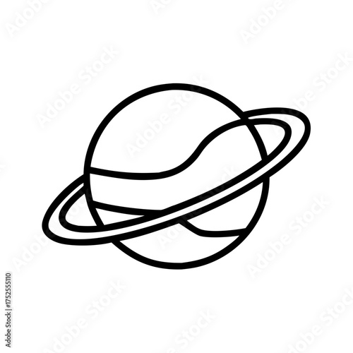 Illustration of a planet with rings