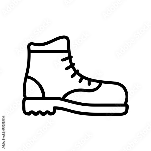 Illustration of a hiking boot for outdoor use