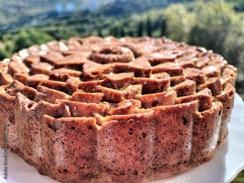 Wallpaper Mural homemade cupcake. homemade cakes. close-up. The background is blurry, beautiful nature Torontodigital.ca