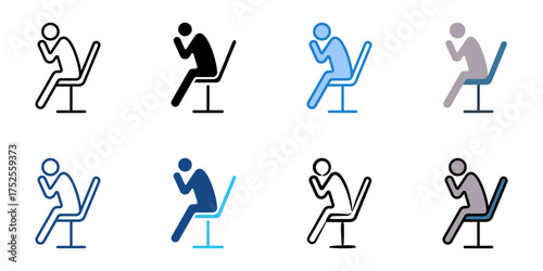 unhappy icon set multiple style collection 
