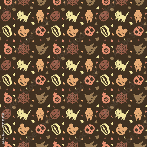 Halloween Seamless Pattern Texture