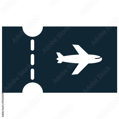 Plane ticket icon vector. Ideal for air travel, flight booking, and boarding pass themes. This graphic symbolizes fare payment and a confirmed seat for aviation.